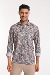NEWSMAKER SLIMFIT FULL SLEEVE BLACK MEN SHIRT